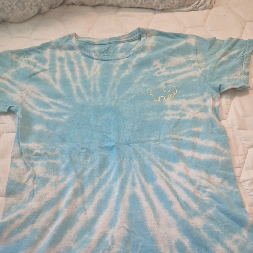 Ivory Ella Blue and White Tie-Dye Tee
